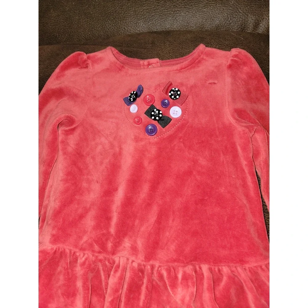 Gymboree‎ winter penguin velvet dress with buttons size 18 24 months